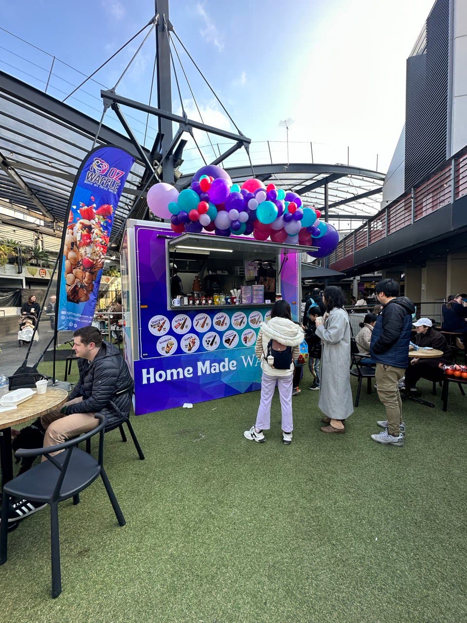 OzWaffle trailer at an event